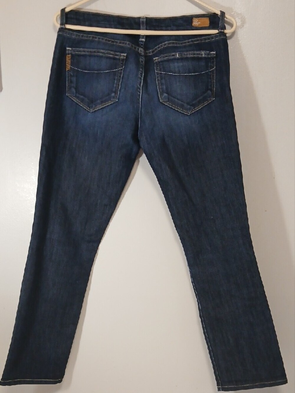Paige Premium Denim Jeans Women’s Dark Blue Stretch Slim Jeans - Picture 2 of 5